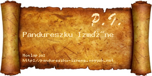 Pandureszku Izméne névjegykártya